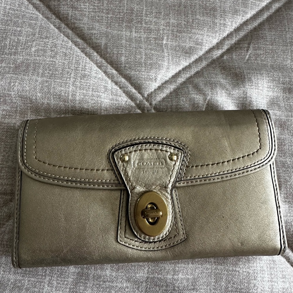 Coach Gold Leather Wallet